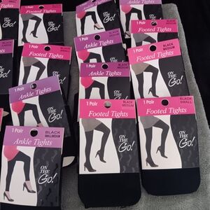 On The Go Black Footed Tights Bulk Deal Every Thing Pictured